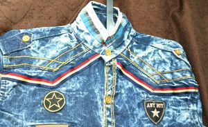 Denim Shirt fancy style/Rhinestone/Unique