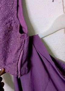 Elegant Lavender Kurta Set with Jacket