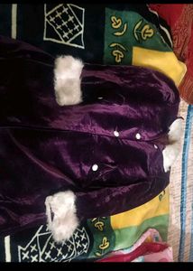 Elegant Velvet Blouse with Fur Trim