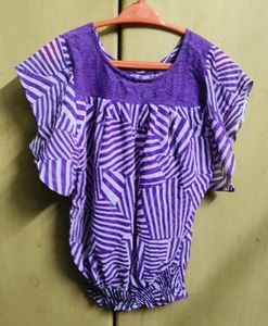 Purple Striped Top