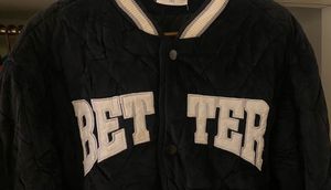 Black Varsity Bomber Jacket