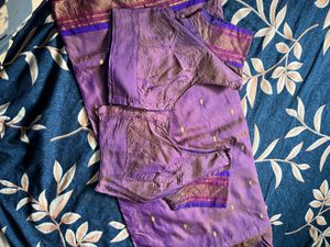 Purple Silk Paithani Saree with Blouse