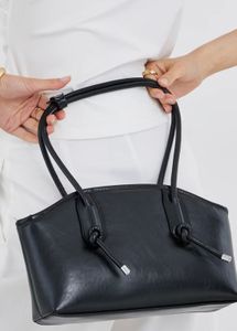 Chic Black Faux Leather Shoulder Bag