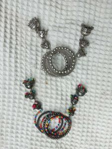 Boho Beaded Necklace & Bracelet Set