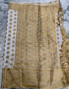 white pure silk saree
