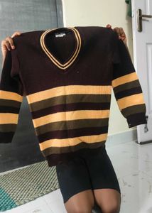 Striped V-Neck Sweater