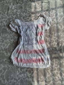 Sparkly Striped Off-Shoulder Top