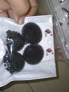 Black Stud Earrings - Set of 2