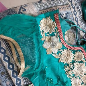Beautiful Teal Kurta Set with Intricate Embroidery