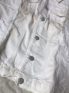 Zara White Denim Vest