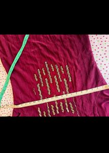 Maroon Kurta with Sequins Embellishment