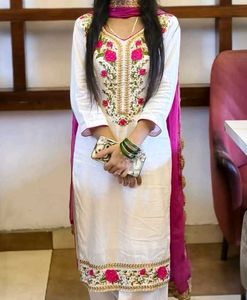 Kurta Set with Pink Embroidery