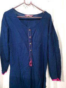 classic Navy Blue Kurta