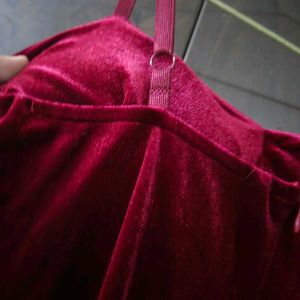 Elegant Velvet Strapless Gown
