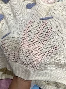 cream sweater