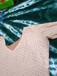 Elegant Pink Eyelet Blouse