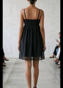 Black Spaghetti Strap Mini Dress