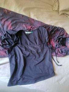 Stylish Black &amp; Maroon co-ord set