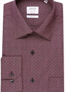 Arrow Men's Burgundy Printed Formal Shirt