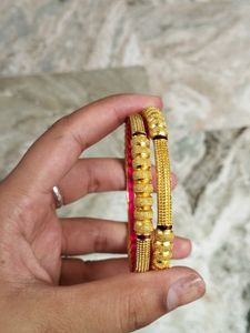 Elegant Gold Bangles Set
