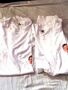 White Printed T-Shirt 2pic combo
