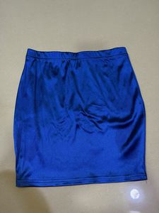 Blue Stain Mini Skirt