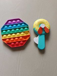 Rainbow Pop It &amp; Donut Mini Fan