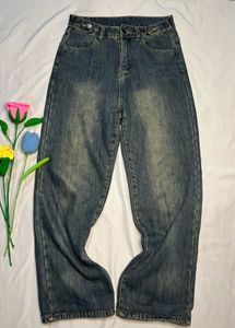 Washed Blue Denim Jeans