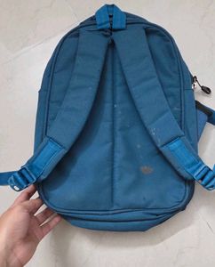 Blue Backpack with Zippers