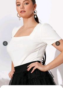 White Solid Top