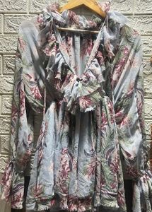Boho Floral Ruffle Playsuit -