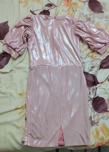 Pink Velvet Dress Only One Time Wear