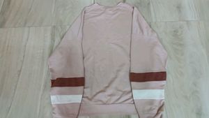 Stylish Pink Color Block Sweatshirt