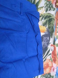 Vibrant Blue Tie-Waist Shorts