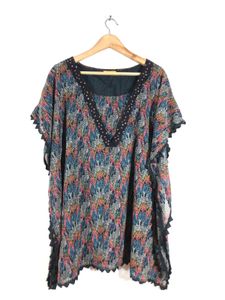 Black Printed Kaftan Top(Women’s)