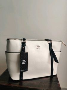 Lavie White Work Tote Bag