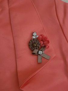 Peach Embroidered shrug