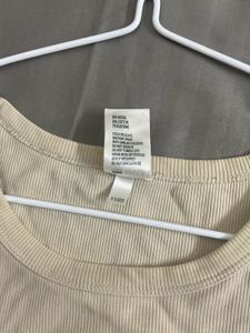 Cream Graphic Crop Tank Top