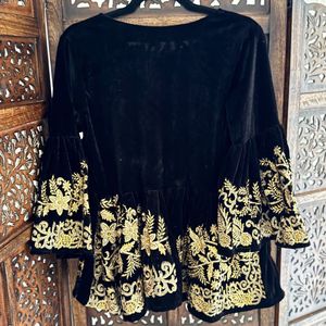 New Heavy Designer Velvet Festive Short Kurta