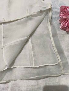 Sheer White Mock Neck Top