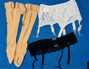 Vintage Stockings & Garter Belts Set