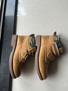 Tan Work Boots with Velcro Straps