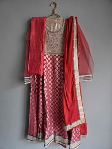 Elegant Anarkali Unstitched Fabric Kurta Set