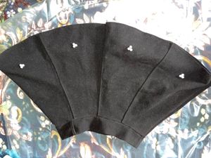 Black Skater Skirt with Pearls