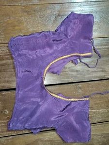 Crepe Embroidered Purple Blouse