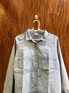 34 bust Blue Denim womens Shirt