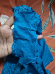 Teal Lace Trim Briefs
