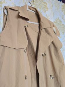 Sleeveless Trench Coat Vest