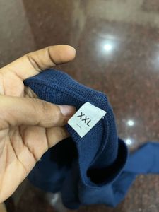 Navy Blue Star Knit Sweater