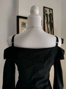 Off-Shoulder Black Top